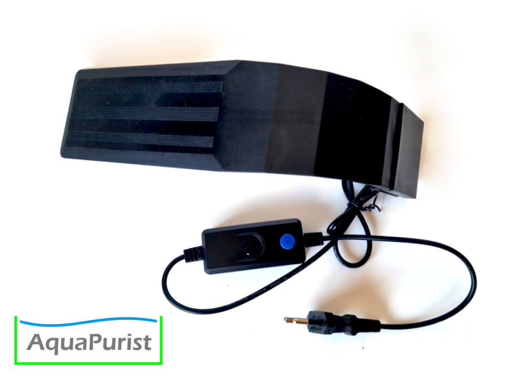 Rückseite und Halterung einer LED-Klemmleuchte für Aquarien
