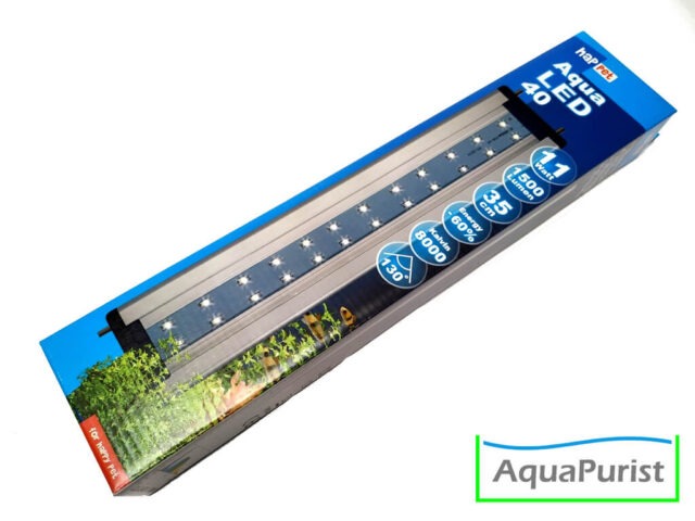 Aqua LED 40 cm Aufsetzleuchte 1 Verpackung einer Aqua-LED-Aufsetzleuchte