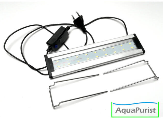 Aqua LED Aufsetzleuchte 4 LED-Aufsetzleuchte mit Haltebügeln und Netzteil
