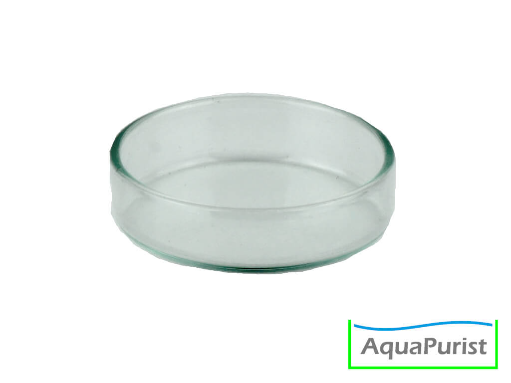 Futterschale aus Glas 1 Runde transparente Futterschale aus Glas