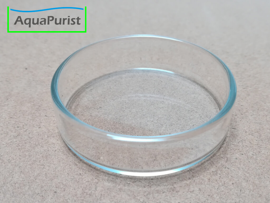 Futterschale aus Glas 9 Runde transparente Futterschale aus Glas