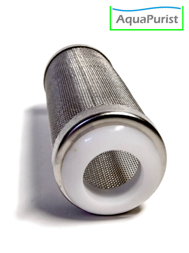 Zylindrischer Filter-Ansaugschutz aus feinem Metallgitter