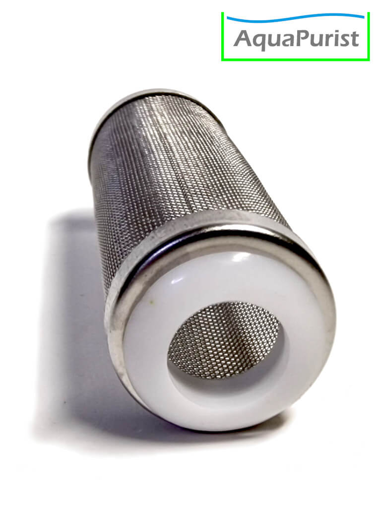 Zylindrischer Filter-Ansaugschutz aus feinem Metallgitter