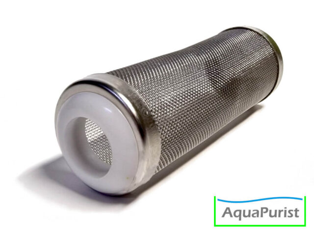 Zylindrischer Filter-Ansaugschutz aus feinem Metallgitter