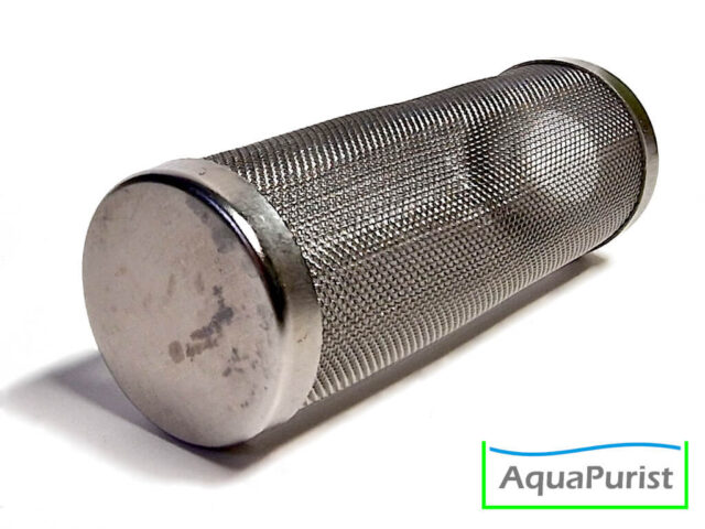 Zylindrischer Filter-Ansaugschutz aus feinem Metallgitter
